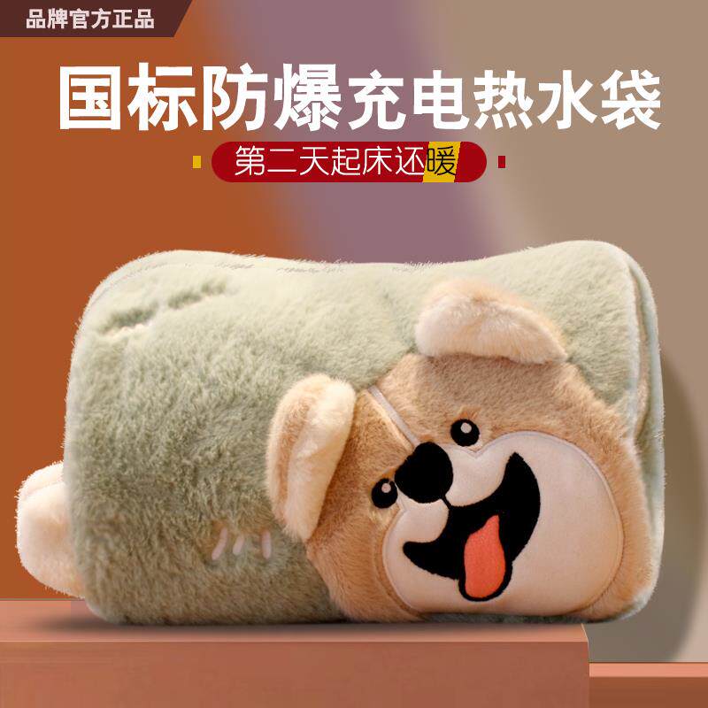 充电热水袋防爆电暖宝可拆洗暖手宝双插手暖宫暖腹月子保暖暖宝宝