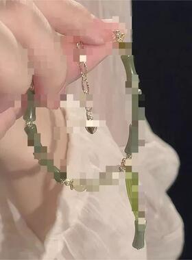 玻璃晕染洒金竹节串珠古风隔珠饰品手工发饰手串琉璃饰品