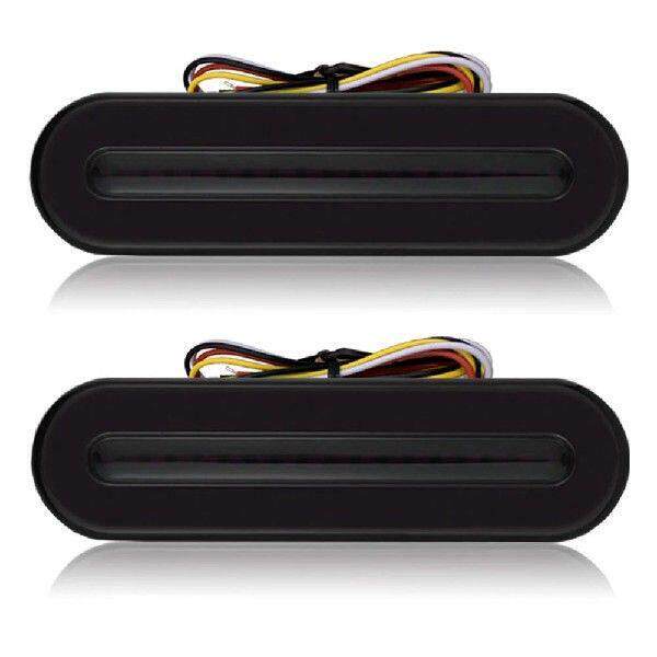 2Pcs Stop Flowing Turn Signal DRL Lamp 10-30V Reverse