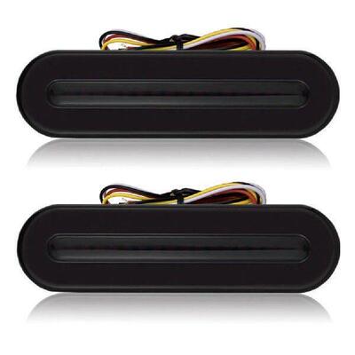 2Pcs Stop Flowing Turn Signal DRL Lamp 10-30V Reverse