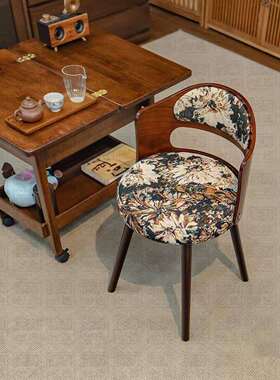 脑实木家妆URA用书桌椅电椅梳台子化妆椅儿童凳学习椅可旋转餐桌