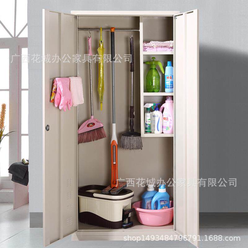 不锈钢清洁用品工具储物柜公共设施拖把扫地柜收纳保洁柜