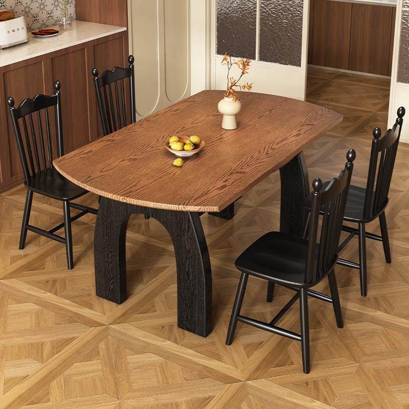 法式实木复古岩板餐桌复古客厅家用小户型伸缩折叠可变圆吃饭桌子,住宅家具,岩板餐桌,淘宝优惠券,粉丝福利购,淘宝优惠卷