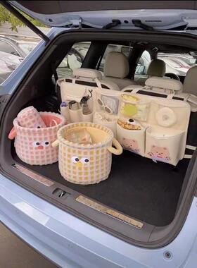 P1L新款车载收纳箱创意可爱车内副驾驶好物整理折叠汽车后备箱收