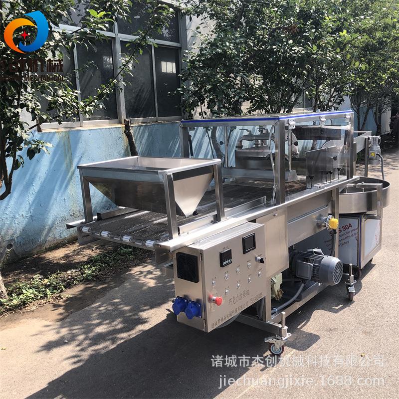 红枣燕麦酥裹涂生产线 冰激凌产品裹巧克力机器 带自动布料