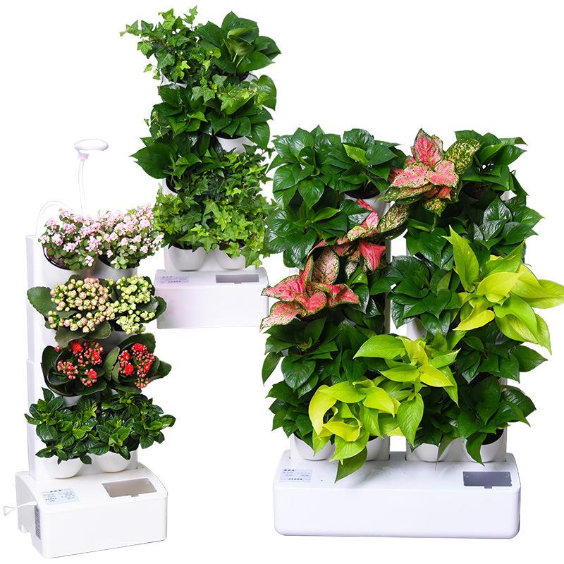 厂家Z花盆电子迷你植物墙花盆自动灌溉定时自加水家庭种菜小花园