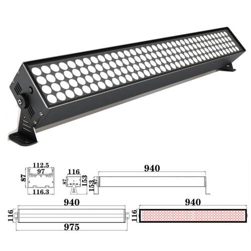 LED108W144W180W大功率洗墙灯全彩七彩DMX/RDM水景水帘染色文旅灯
