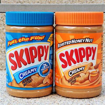 四季宝蜂蜜味花生酱面 面包饼干 干涂抹酱SKIPPY PEANUT BUTTER S