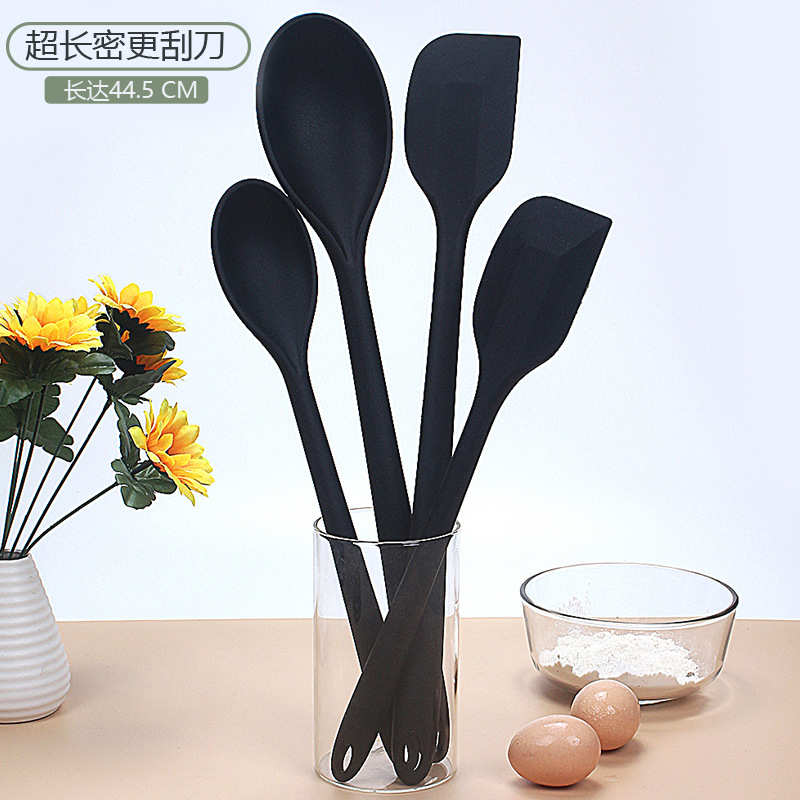 硅胶刮刀超长款大号全包一体硅胶勺子刮刀牛油抹刀奶油搅拌铲刀