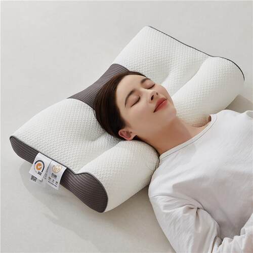 新款直销针织4D反牵引枕芯护颈颈椎助睡眠不家用成人单人枕头4D牵