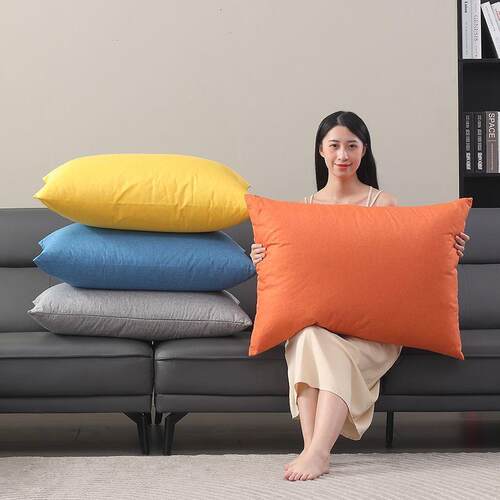 亚麻沙发靠背靠垫枕头35x55大靠枕30客厅40长方形50抱枕套罩60708