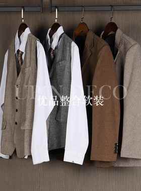 男装合集样板间衣帽间意式简约男士西服外套上衣道具陈列衣柜装饰