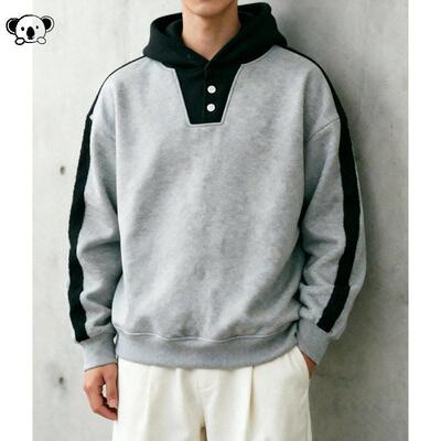 M 77347 Men Everyday Wear Hoodie Streetwear街头风连帽衫