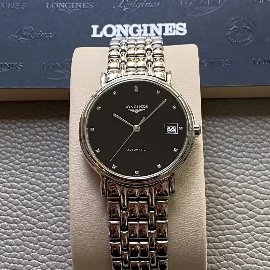 正品98新浪琴瑰丽系列L4.821.4.97.6精钢自动机械腕表34MM男表