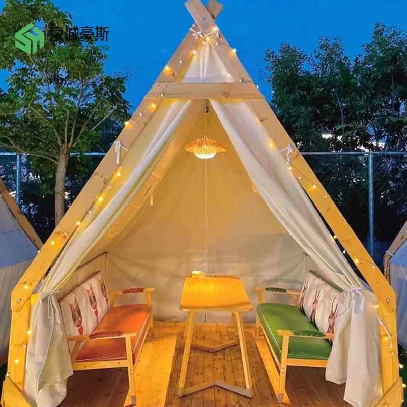 营豪厅斯户外营地露三区角烧AEF烤木屋帐篷网红景天台餐餐饮民宿