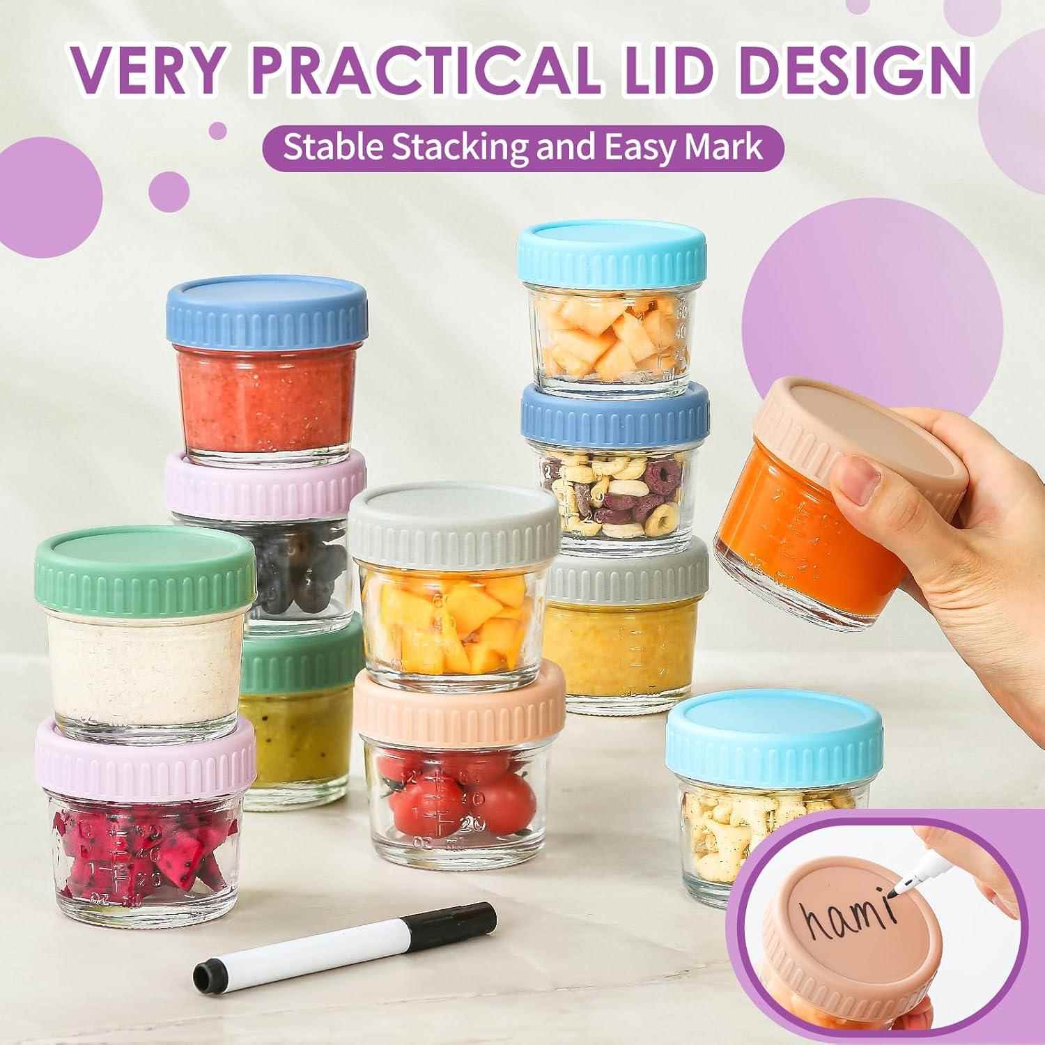 Glass Baby Food Storage Containers Jars Maker Snack Puree