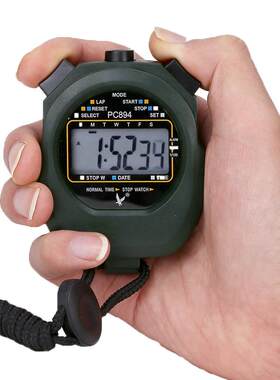 天福牌PC894单排2道记忆秒表跑步比赛计时器多功能大屏幕电子秒表