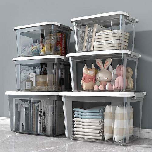 Thickened Transparent Storage Box, Large Capacity Home Stora