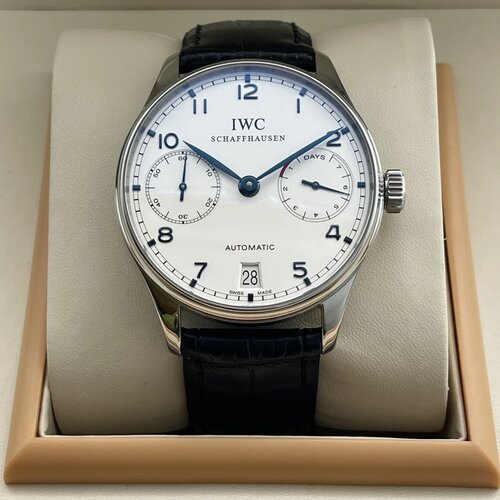 IWC万国表葡萄牙七日动储98新钢皮自动机械表42mm男表IW500107