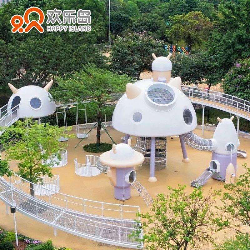 无动力游乐设备户外不锈钢滑梯文旅景区小区儿童游乐设施配套器材
