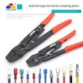 华盛压接钳冷压端子钳裸端子接线钳钳钳电工省力棘轮压接钳