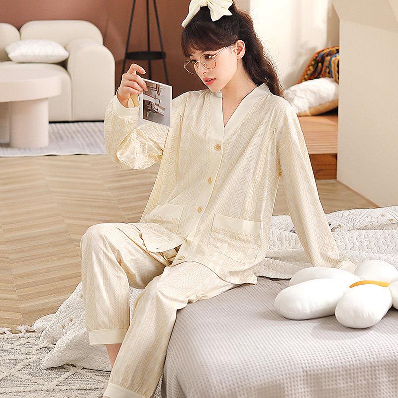 吸汗月子服夏季薄款纯产后5月份4春产妇孕妇睡衣棉哺乳家居服套装