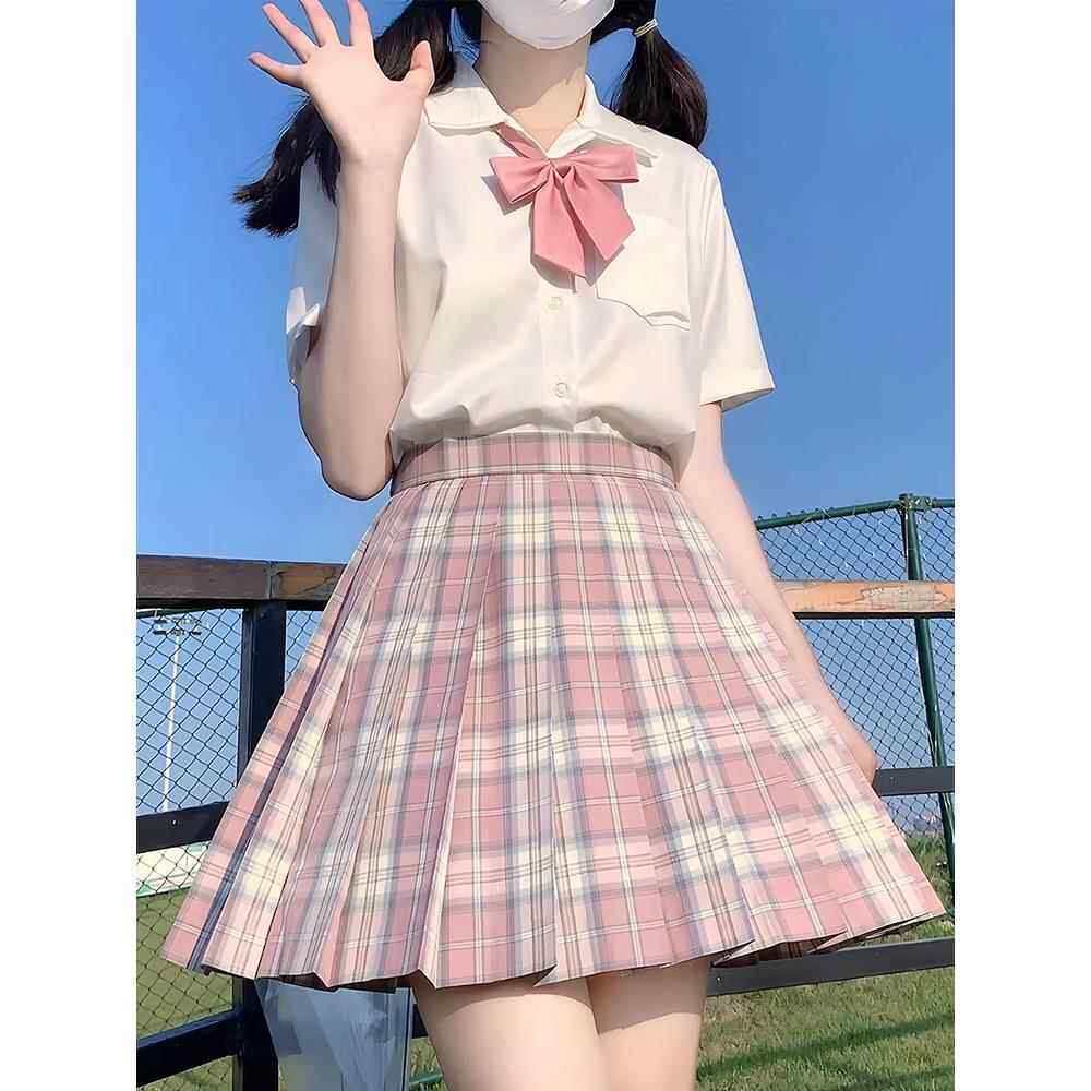 樱奈の春时jk制服套装女夏季原创正版全套甜美学院风jk格裙半身裙