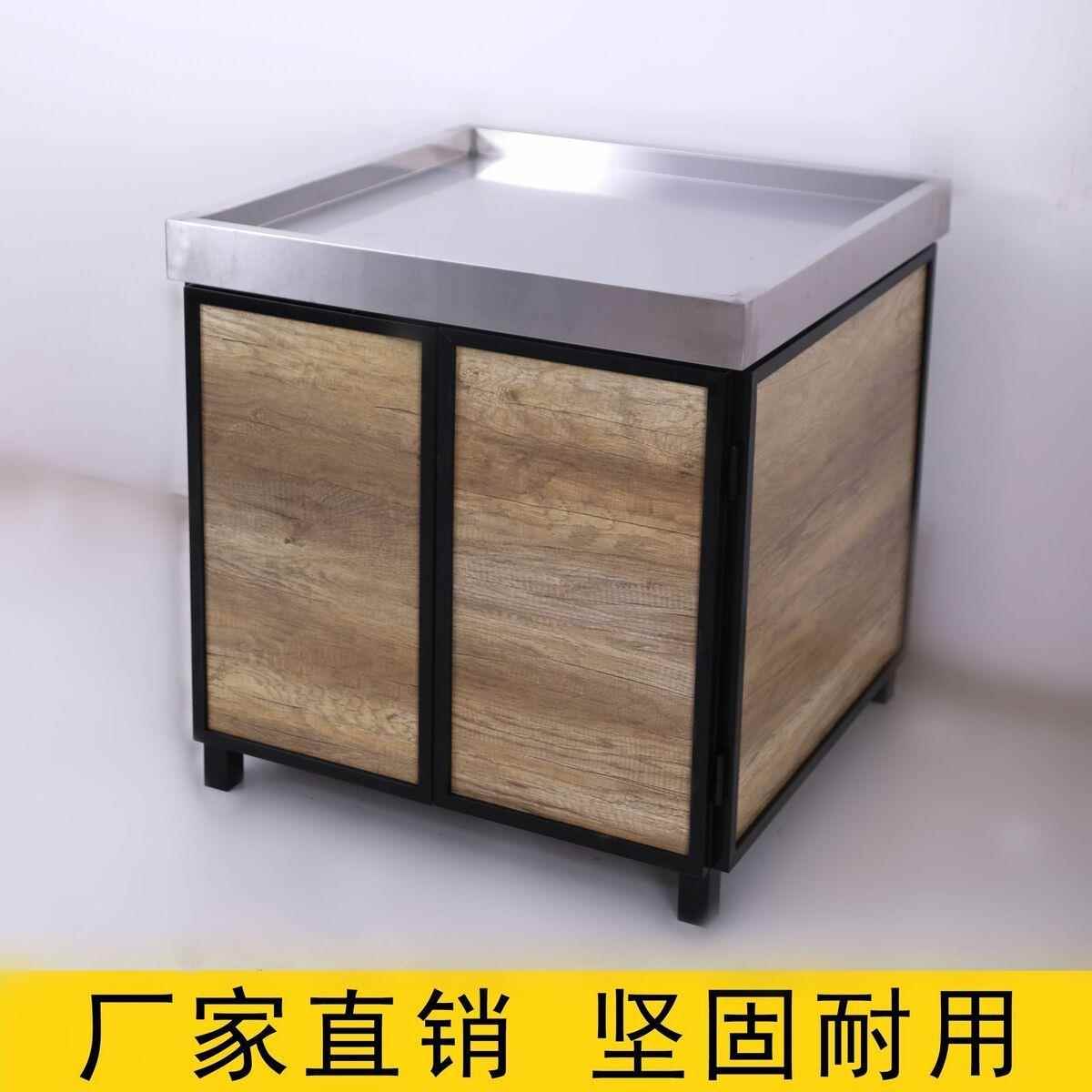超市生鲜货架水果店堆头果蔬展示架子加厚不锈钢生鲜堆头