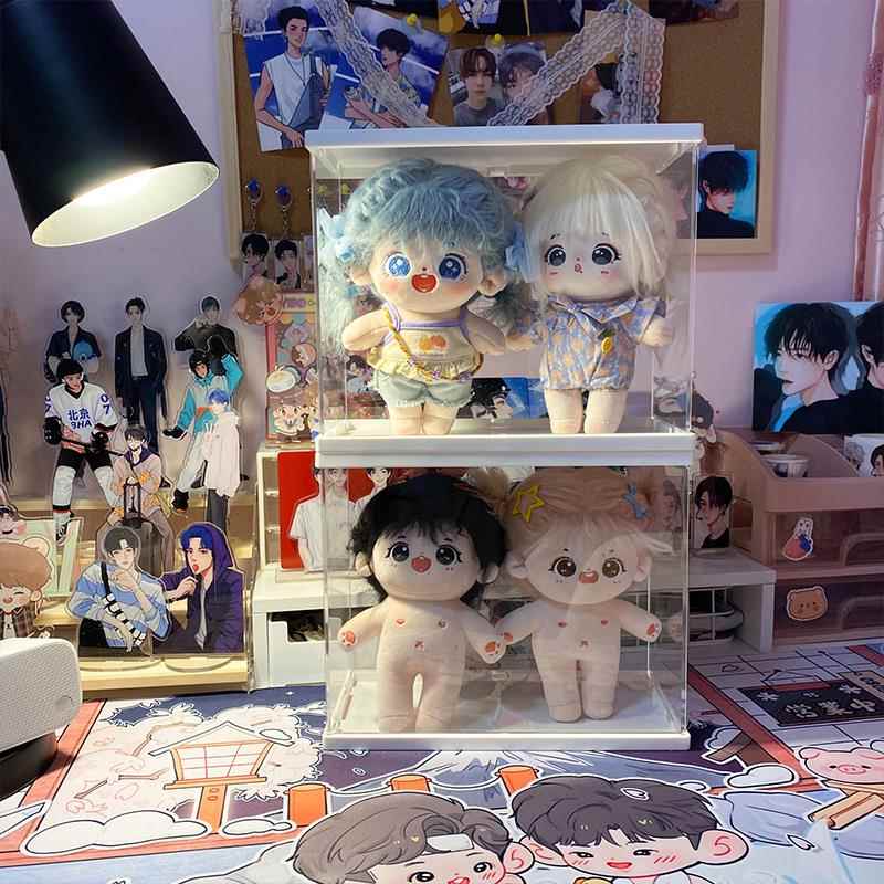 棉花娃娃收纳玩具展示盒乐高积木整理透明大容量毛绒玩偶置物防尘