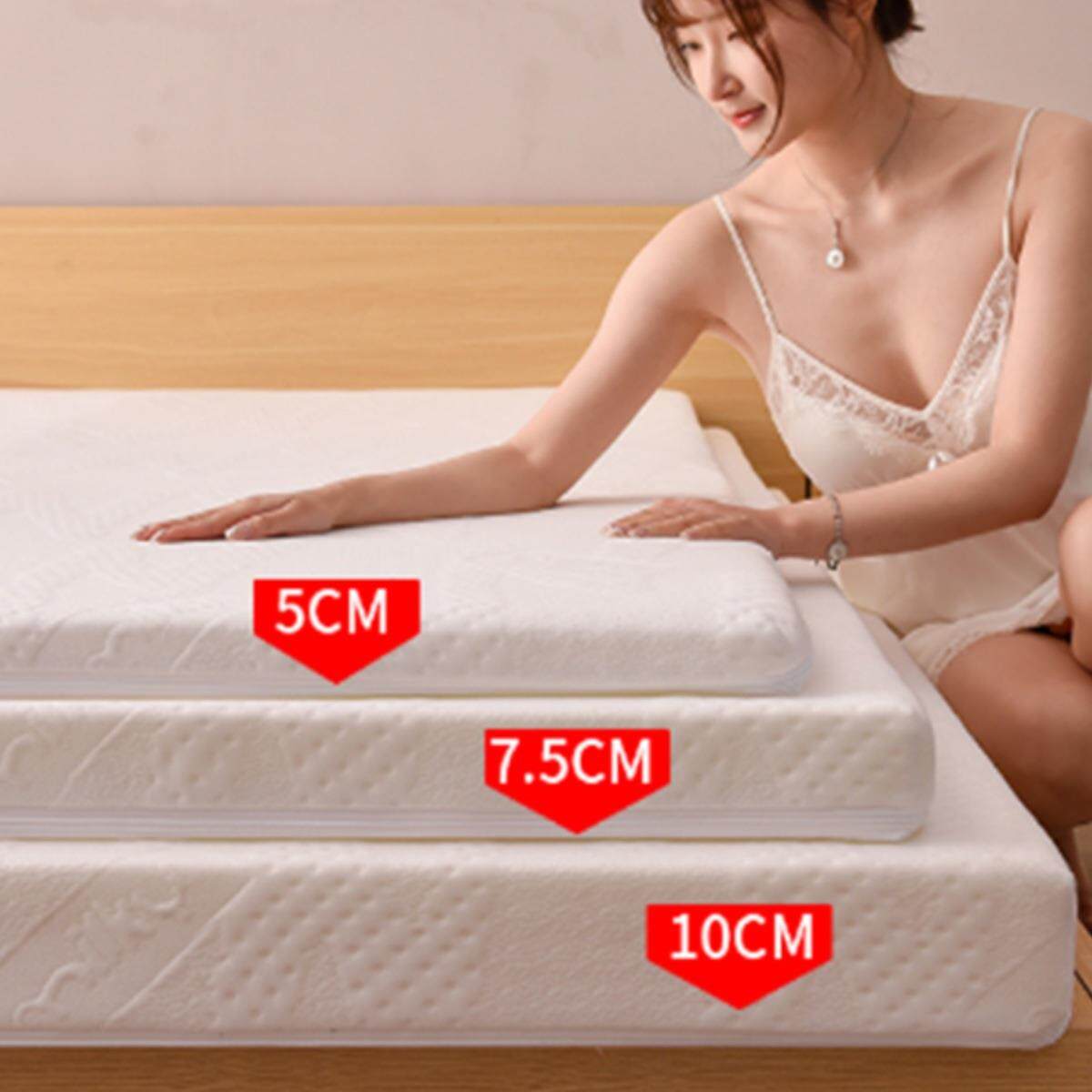 可拆洗记忆海绵床垫软垫10cm家用卧室双人加厚榻榻米折叠垫被褥C&
