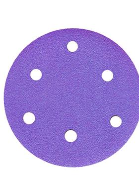 775C紫砂纸Saber5寸6孔干磨砂碟8孔陶瓷紫砂金属打磨抛光背绒砂碟