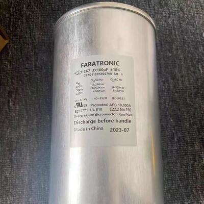 原装法拉 C67S1107K002700 3*100UF 440V 116*200 三相交流电容器