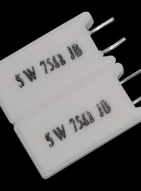 40 原装欧电阻    立式5w75rj只5w水泥75r75