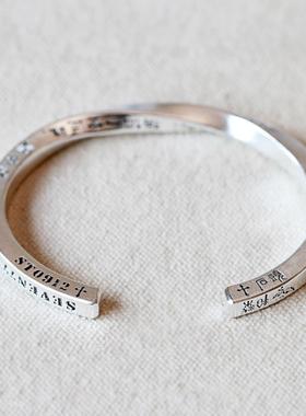 正品创意银手炼的男人，气霸和个性化999纯银覆古时尚宝雕刻，定