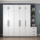 实木160衣柜家体用卧室三四开门大衣柜组合整租房用2米门柜子衣出