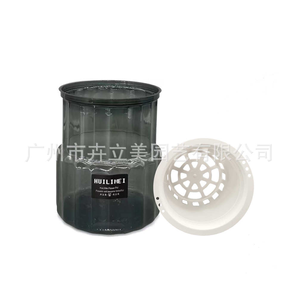 吸水北欧懒人简约摆设塑料树脂花盆批发花盆花盆仿自轻奢客厅玻璃