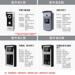KOB可视门铃家用有线楼宇对讲别墅高清智能门铃夜视电子门禁系统