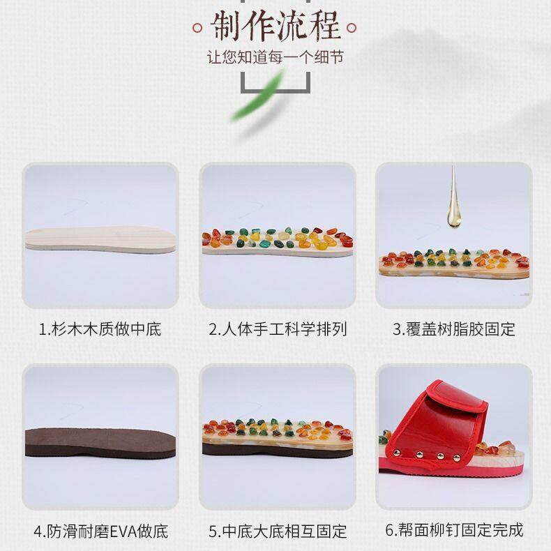 鹅卵石按摩拖鞋穴位足疗鞋男足底防滑脚底卧室内家居凉拖鞋女春夏