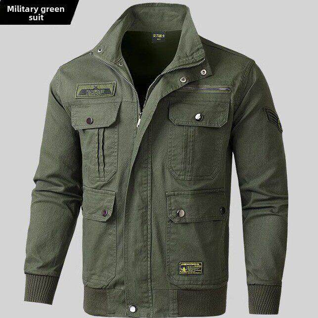 纯棉弹力劳动防护服工作服套装男子工地施工迷彩服上衣防烫焊接春