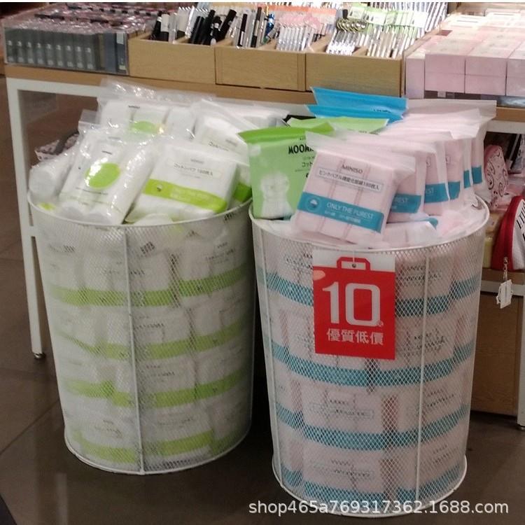 精公品铁超市丝网桶玩圆具仔收纳篮944纸篓储藏展示陈列架促销架