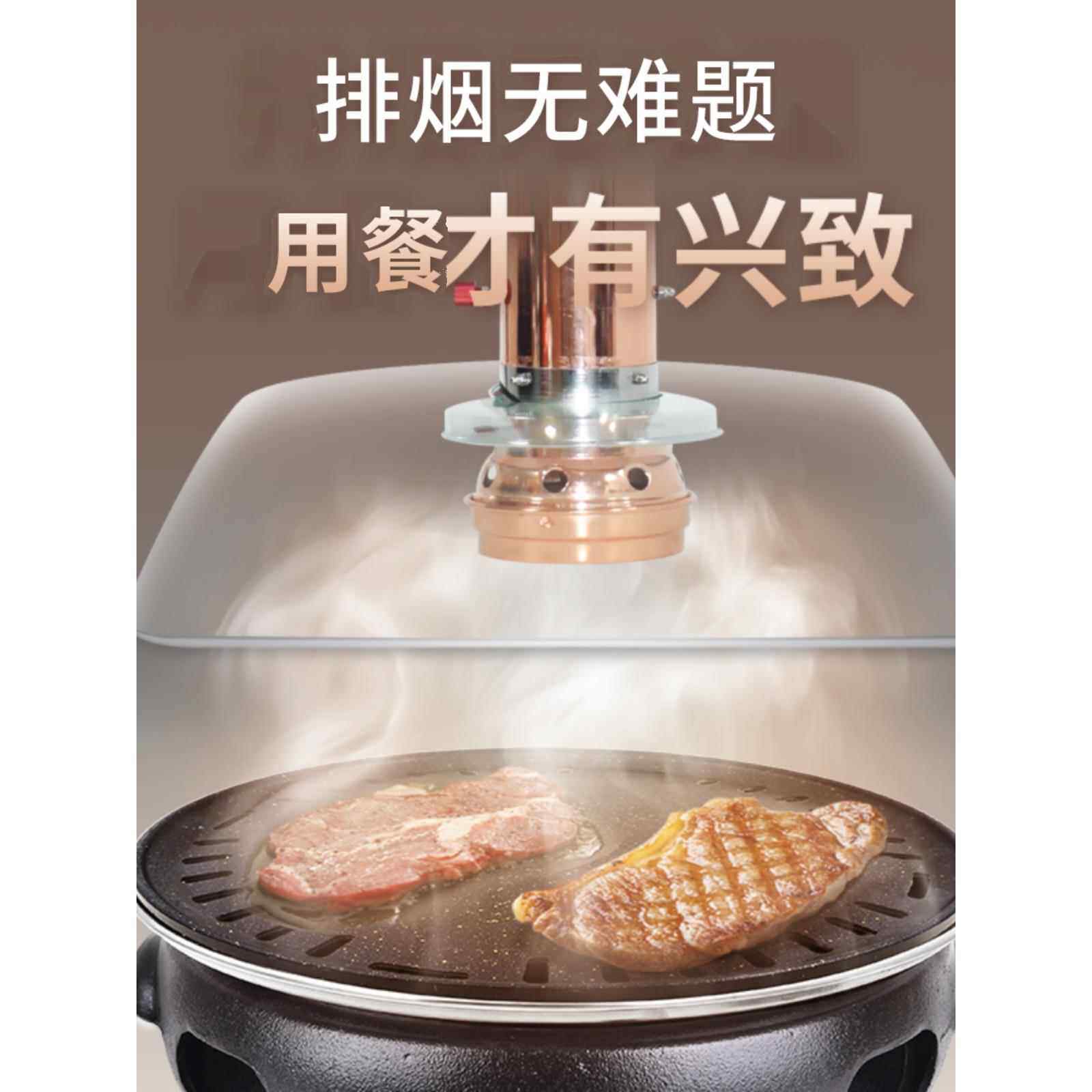玻璃罩抽烟管烤肉店商用伸缩排烟管火锅店排烟韩式烤肉玻璃排烟管