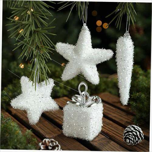 Christmas white foam betrothal bag pendant圣诞树挂件