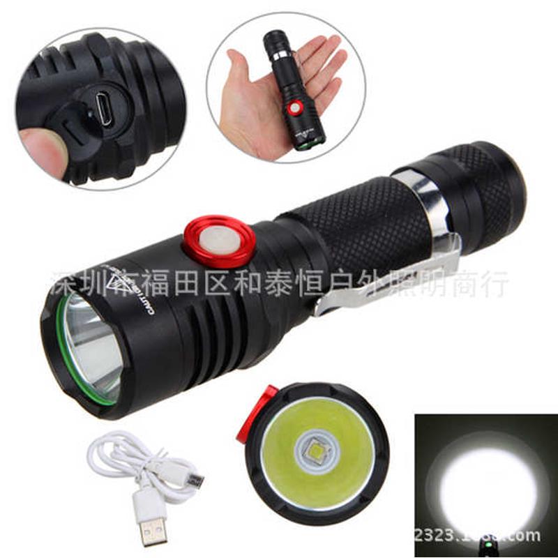 USB无极调光L2可充电强光手电筒LED远射小迷你超亮 户外骑行灯