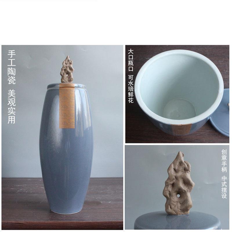 新中式后现代禅意陶瓷山陶瓷罐子摆件酒店设计样板间书房