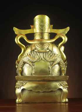 全铜MQM财神文财神神聚宝财神家居盆店铺供奉财摆件厂家