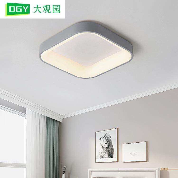 简约现代LED吸顶灯方形卧室灯温馨房间书房灯饰创意北欧灯具 L2