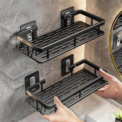 Bathroom Shelf No Drill Wall Mounted Shampoo Bottle Shower C