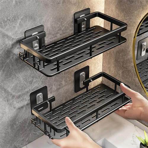 Bathroom Shelf No Drill Wall Mounted Shampoo Bottle Shower C