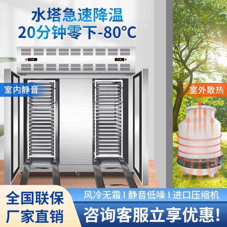 雪狐水塔散热零下80度商用速冻柜海鲜速冻机冻包子饺子面团急冻柜