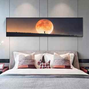 现代简风景约画床头装 饰画色调客厅沙暖发背景挂NFT画海边风景墙